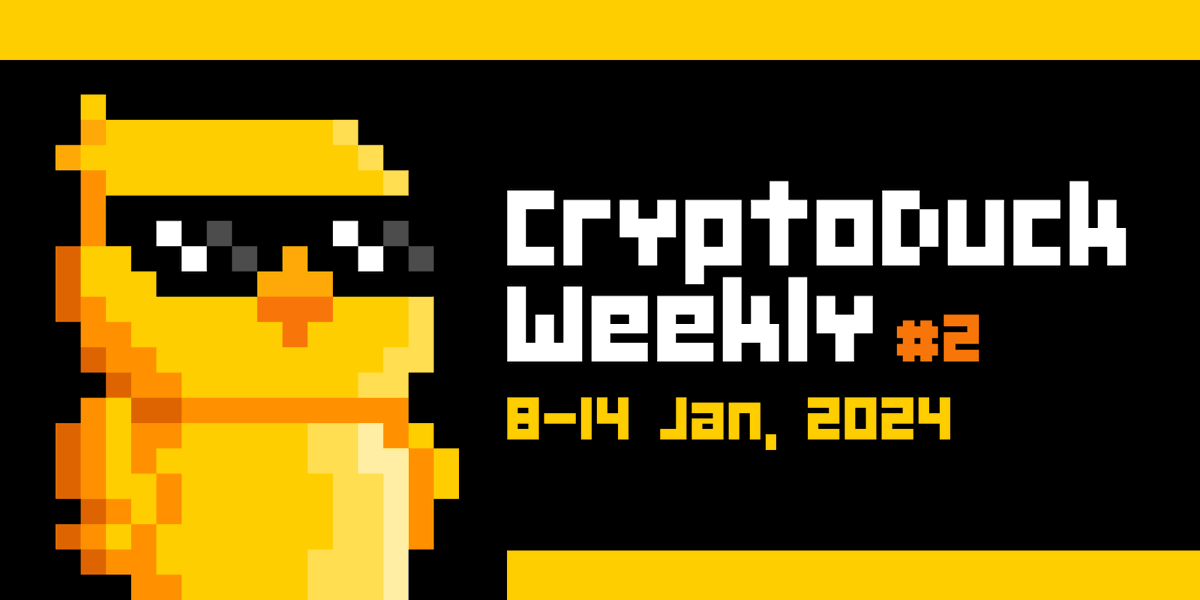 CryptoDuck Weekly #2 : 8-14 Jan, 2024

[ 📌 ข่าว/บทความไฮไลต์ ]
🔸 การดูข้อมูล onchain มีส่วนช่วยในการประเมินมูลค่า assets : กรณีศึกษา Manta Into the Blue NFTs
x.com/CryptoDuck_TH/…
🔸 stake ZKF ใครได้-ใครเสีย?
x.com/CryptoDuck_TH/…
🔸 รู้จักกับ Berachain เบื้องต้น