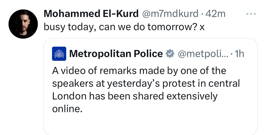 The hate preacher who said the world needs to be ‘de-Zionised’ and massacres normalised is still laughing at the police. If he gets away with this it will embolden every antisemite in this country. Justice needs to be seen to be done.