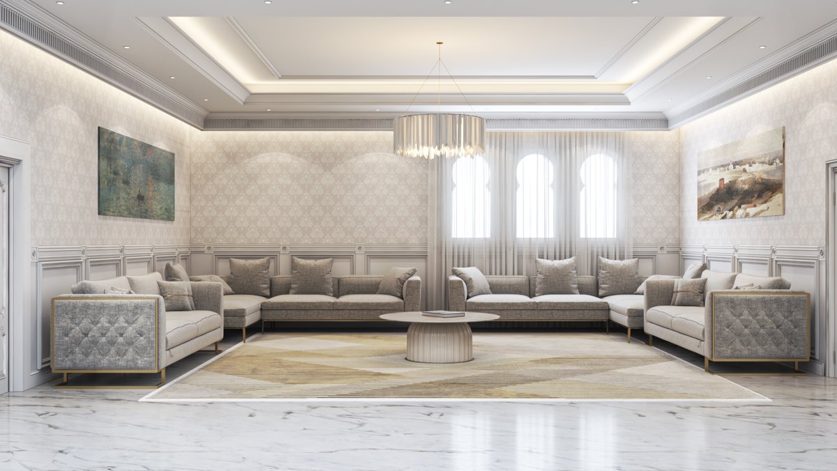 SITTING AREA DESIGN | ONE VISION PROJECTS
#luxurylifestyle #HomeSweetHome #ModernFamily #arab #qatar #Doha #3D #interiordesigner #AFCON2023  #BiggBossSeason7  #architecture #chandelier #furnituredesign #custommade #floormate #ElonMusk #spaceplanning #photoshop #Contact
📱33766799