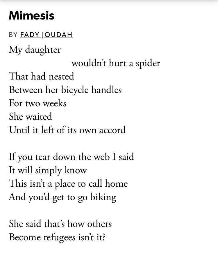 Joseph_Fasano_'s tweet photo. Today's Poetry Thread: COMPASSION

Feel free to add poems. https://t.co/Nu43xRhngb