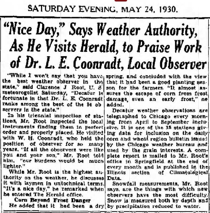 TonyClimate's tweet photo. The observer at Decatur, Illinois was praised by the US meteorologist as being one of the best, and for maintaining "perfect" equipment. Ninety years later some hack sitting at a desk at @NOAA massively tampered with his data to create an imaginary warming trend.  #ClimateScam 

https://t.co/fK6gP6mqGH