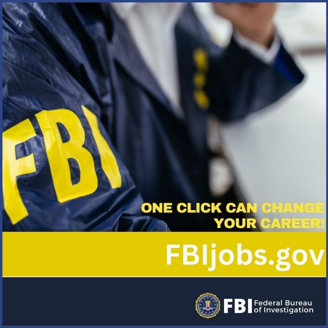 Any day is a great day to explore the professional staff and Special Agent opportunities with the #FBI. In your town or around the world, find your fit at FBIjobs.gov.