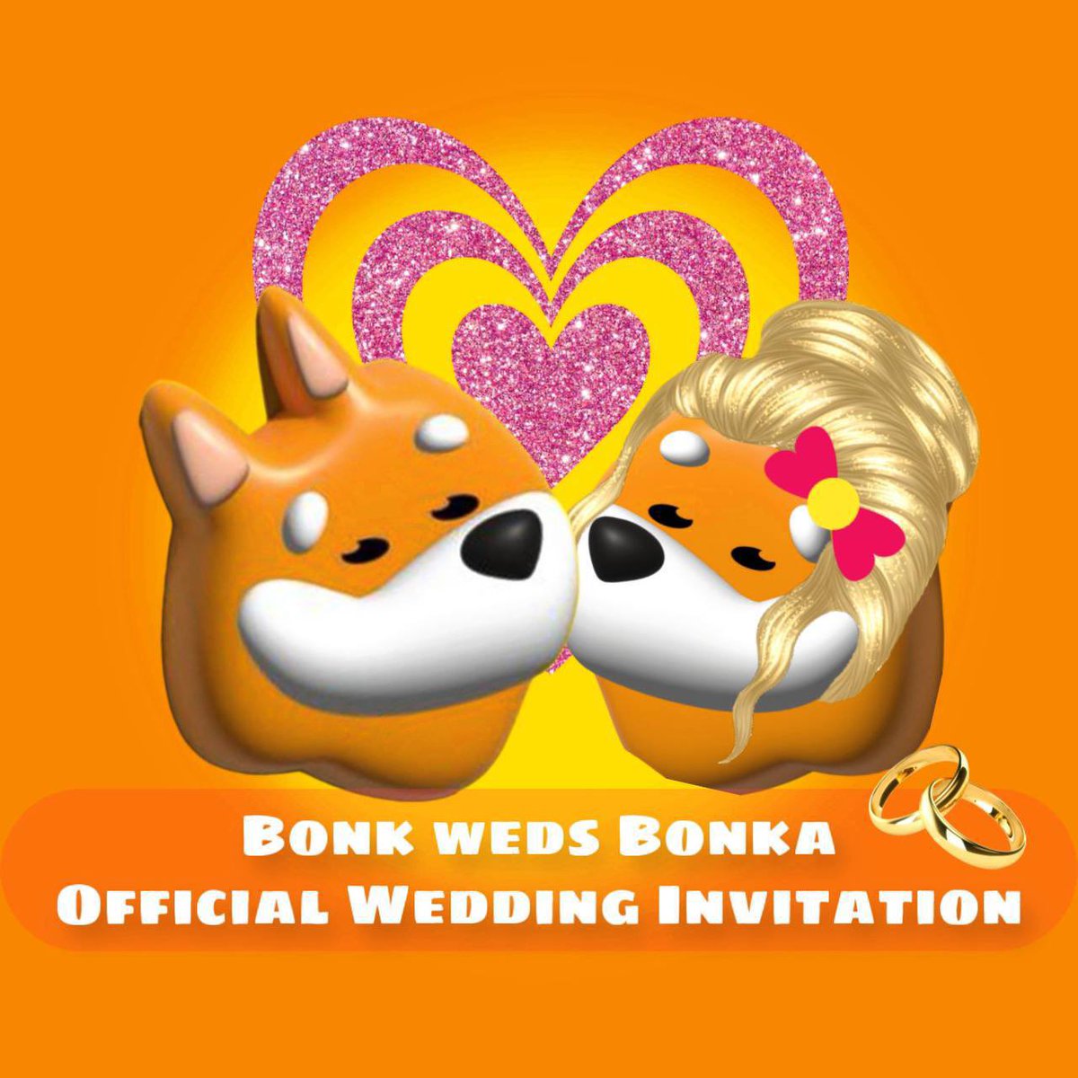 bonkainu's tweet photo. @EricCryptoman @dogwifnunchucks Invitation to $BONKA and @bonk_inu wedding babe!💋💋 https://t.co/H5EVzxo4C2