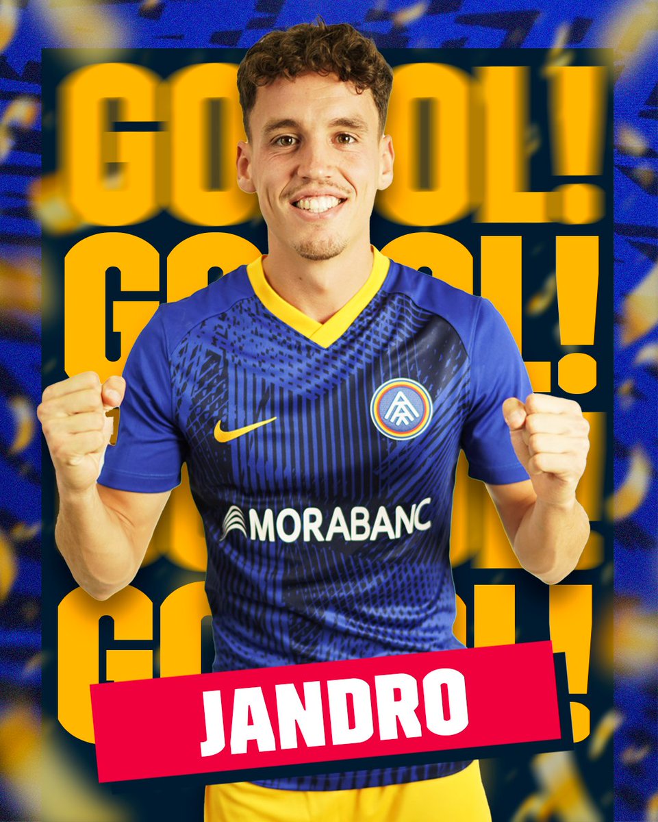 fcandorra's tweet photo. ⏱️ 46' | ⚽️ GOOOOOOOOOOOOL DE L'ANDORRAAAAAA!!!! Gooooool de Jandro!

1⃣ @fcandorra
0⃣ @CDLeganes

#AndorraLeganés
#SomTricolors 🔵🟡🔴 https://t.co/LhTu2P7MQR