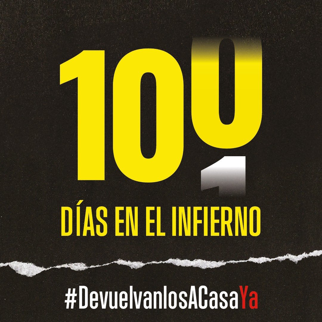 Hace 100 días cambió nuestra realidad. 

Israel, los judios en todo el mundo y quienes defendemos los valores occidentales de elegir cómo vivimos fuimos ferozmente atacados. 

Hoy, como cada día desde el 7 de octubre, pensamos en los secuestrados. Son #136personas que viven en el