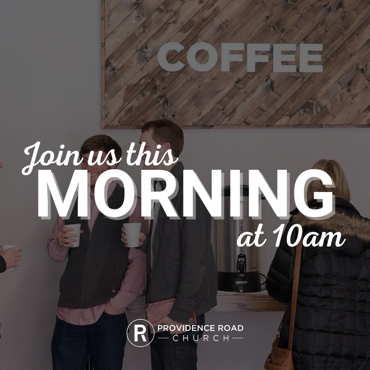 provroad's tweet photo. It’s cold outside, but the coffee is warm. Join us for our Sunday morning gathering at 10 AM! ☕️❄️ https://t.co/7dkAFhUeYk