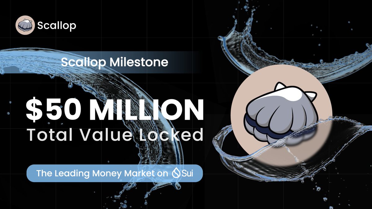 Scallop_io's tweet photo. 🌊Scallop New Milestone Giveaway🌊

🎉Let's celebrate $50M TVL Milestone with our beloved Scallopers!

🎁555 $SUI , 10 lucky winners
⏳48 hours 

Giveaway Details👇
1️⃣ Supply 5 $SUI on Scallop
2️⃣ Like, RT and Tag 3 friends
3️⃣ Submit screenshot of your supplied assets under this tweet

Winners will be randomly picked from the comments under this tweet!

💧Supply with us today: https://t.co/x9anTM6Rm4