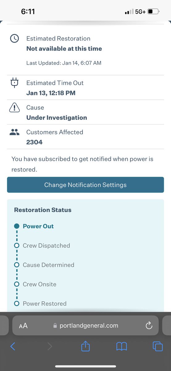 ColinRJones's tweet photo. @portlandgeneral is your system back up and running? We’ve been without power since noon yesterday and there doesn’t appear to even have a cause listed yet. https://t.co/FEKHgAvNOp