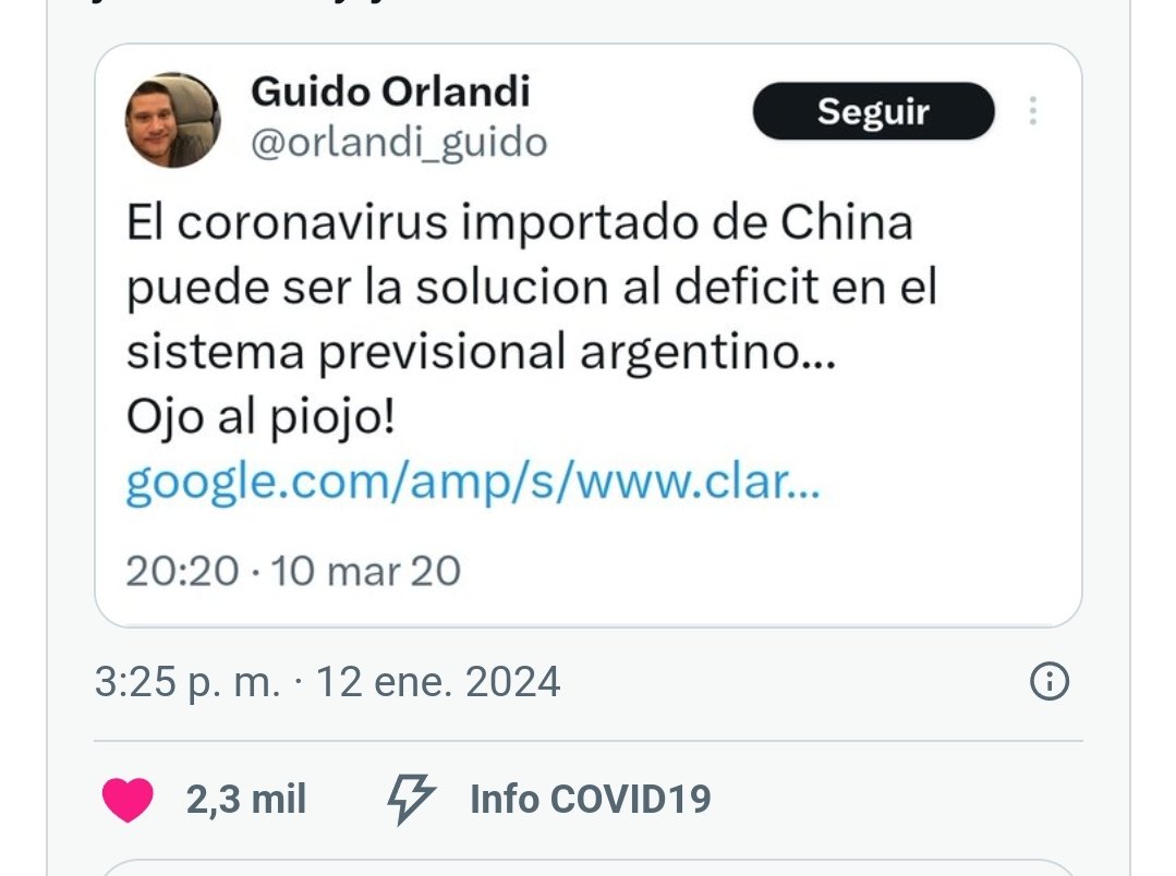 NO TIENE EXPLICACIÓN 
Un energúmeno dijo que el Covid "puede ser la solución al déficit en el sistema previsional", dando a entender que la muerte de jubilados sería una buena noticia en lo administrativo.
Lo lógico sería que este insano mental no estuviera nunca en lugares de