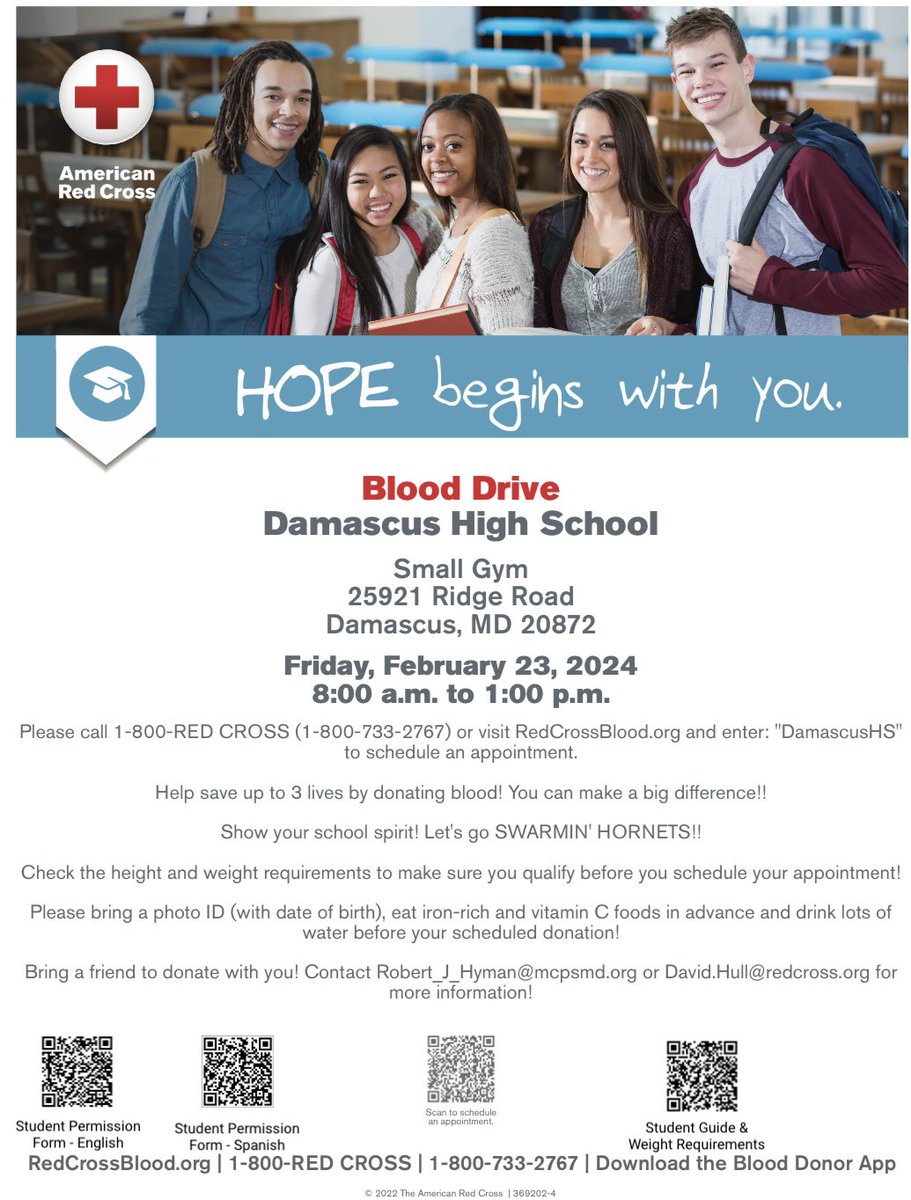 The Leo club is hosting the American Red Cross for a blood drive February 23.