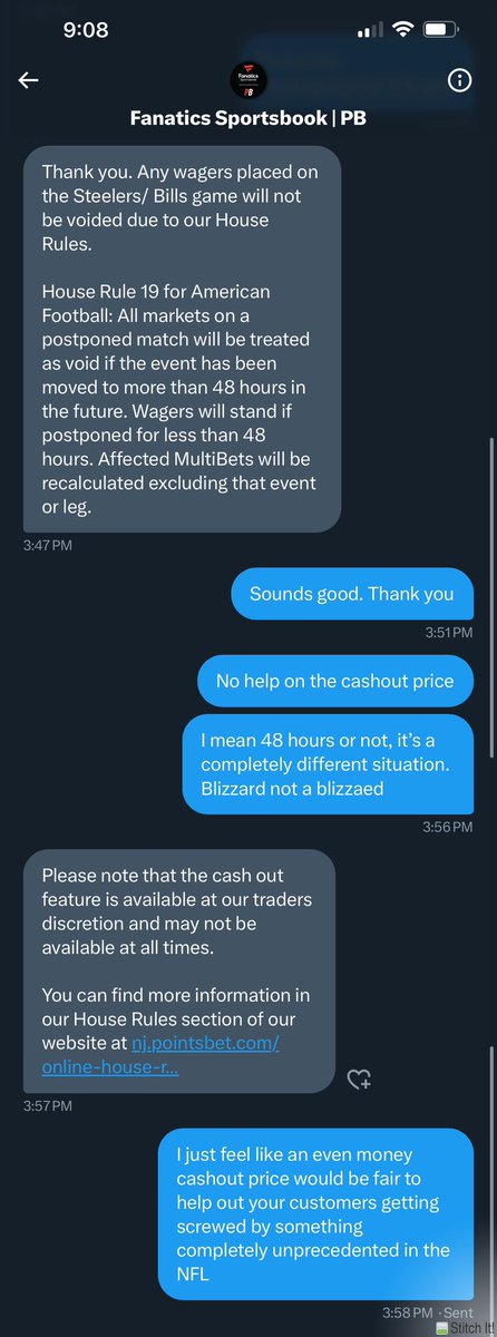#customerservice in 2 pictures

When something unprecedented, or extremely rare in a sport is going to screw your customers, you do right by them. 

<a href="/bet365/">bet365</a> you are winners, thank you!!

@fanaticsbook_pb take some notes on customer relations

#GambingTwitter