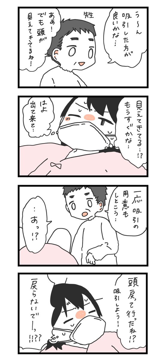 第二子すいちゃん出産の巻② 中々描けなかったくせに内容うっっすいです😂💦 とにかく暑くて記憶が曖昧でした……(暑いのが大の苦手) また次はお姉ちゃんとなったなすちゃんの事描きたいです