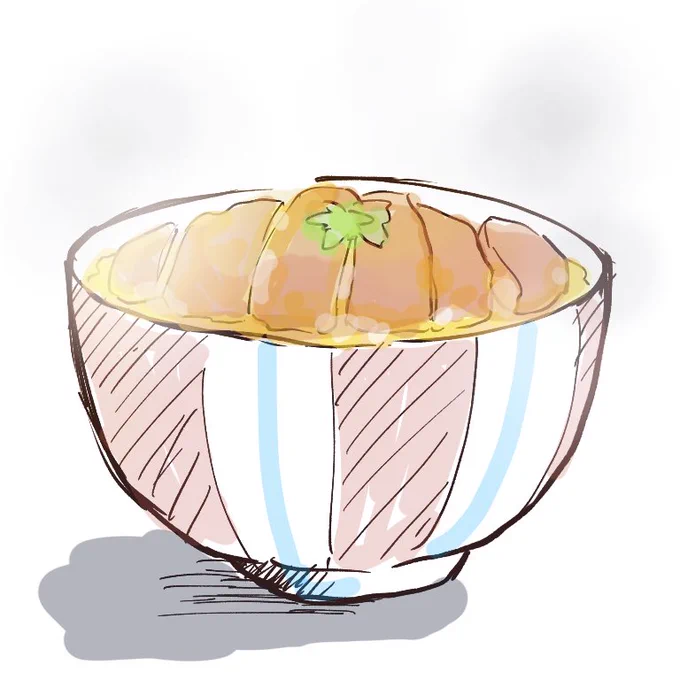 わりと上手に描けたカツ丼