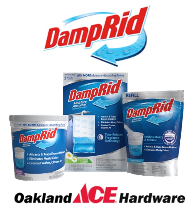 oaklandhardware's tweet image. Use #DampRid in bathrooms, kitchens, bedrooms, basements, laundry rooms, closets, entryways, garages or wherever excess #moisture or stubborn #odors are a recurring problem. We have plenty in stock at Oakland #AceHardware.