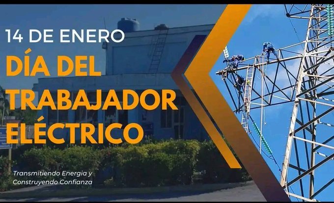 VicentedelaO2's tweet photo. Nuestras felicitaciones, reconocimiento y gratitud a las mujeres y hombres del sector eléctrico. Linieros, operadores, técnicos, directivos, desde los anónimos hasta los + visibles, que día a día, en difíciles condiciones, hacen que la luz siga llegando a toda #Cuba 
Venceremos! https://t.co/GdtmGl8jPp