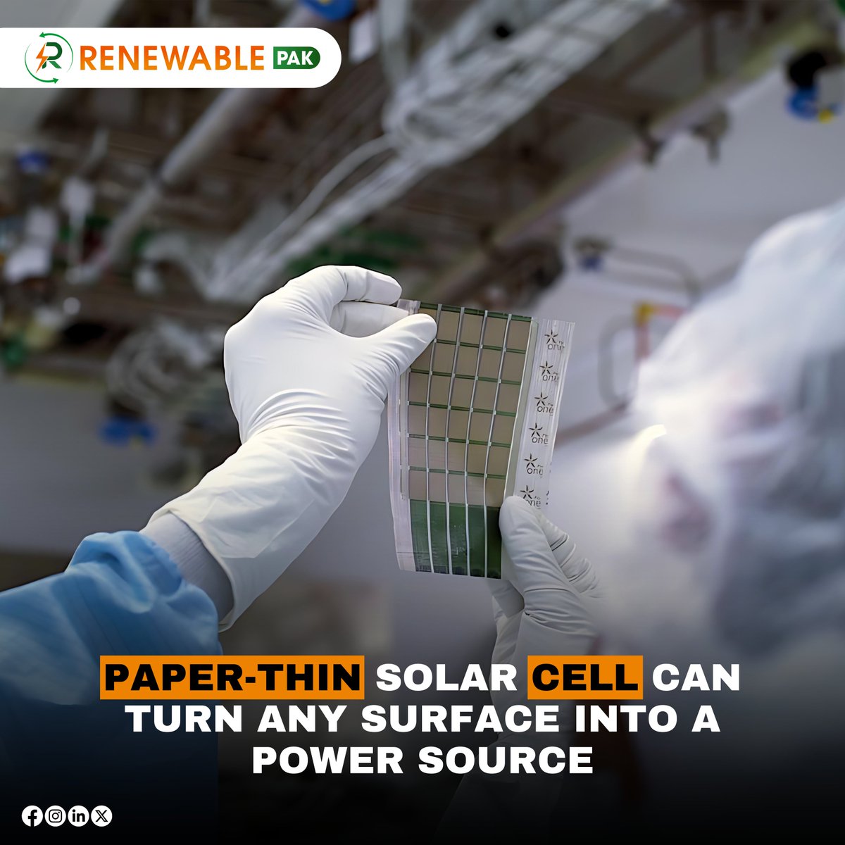 RenewablePak's tweet photo. This ultralight fabric solar cell that can transform any surface into a power #Source 

@MIT engineers have developed ultralight fabric #solar cells that can quickly and easily turn any surface into a power source.

These durable, flexible solar cells, which are much thinner than a human hair, are glued to a strong, lightweight fabric, making them easy to install on a fixed surface.

#renewablepak #renewables #Innovation #Sustainability #solarenergy #RenewableEnergy #flexibleSolar