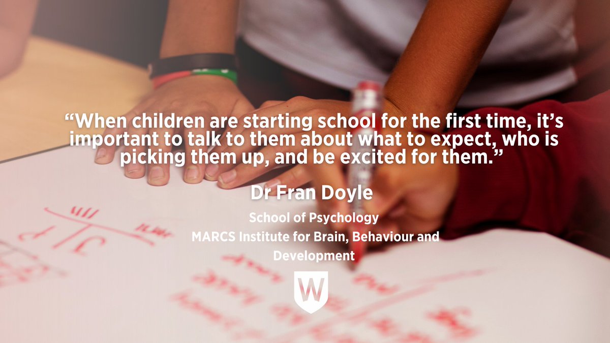 ✨Embracing the start of the school year brings a mix of emotions for kids and parents. @DrFranDoyle, @MARCSInstitute, emphasises the importance of chatting with children about what to expect and expressing excitement for their new journey.  🍎