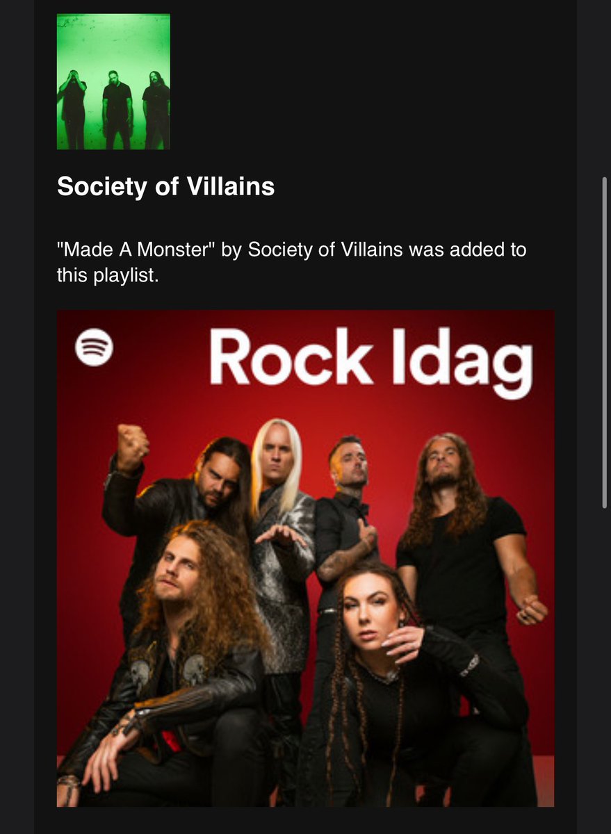 Something wicked is happening over at Spotify!!! 🔥😈 Thank you for adding our new single “Made a Monster” to New Music Friday Iceland and Rock Idag… It warms our frozen hearts. #NewMusicFriday #Monster #Spotify #Iceland #Sweden