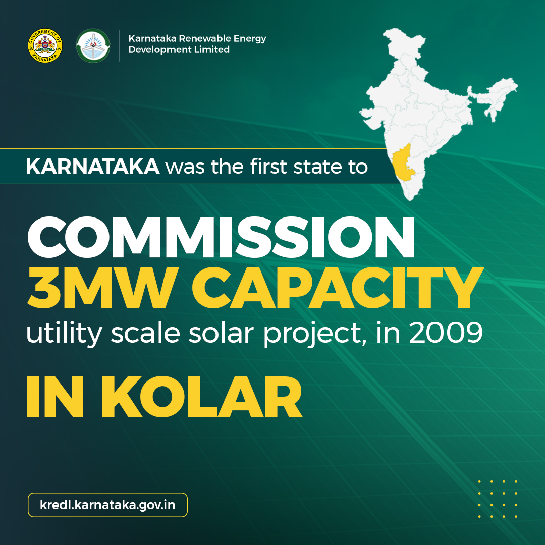 #Karnataka is a pioneer in #renewable energies, being the first state to commission a utility-scale #solar project in December 2009, at Yelasandra, Kolar! #RenewableEnergy #solarenergy #GreenEnergy