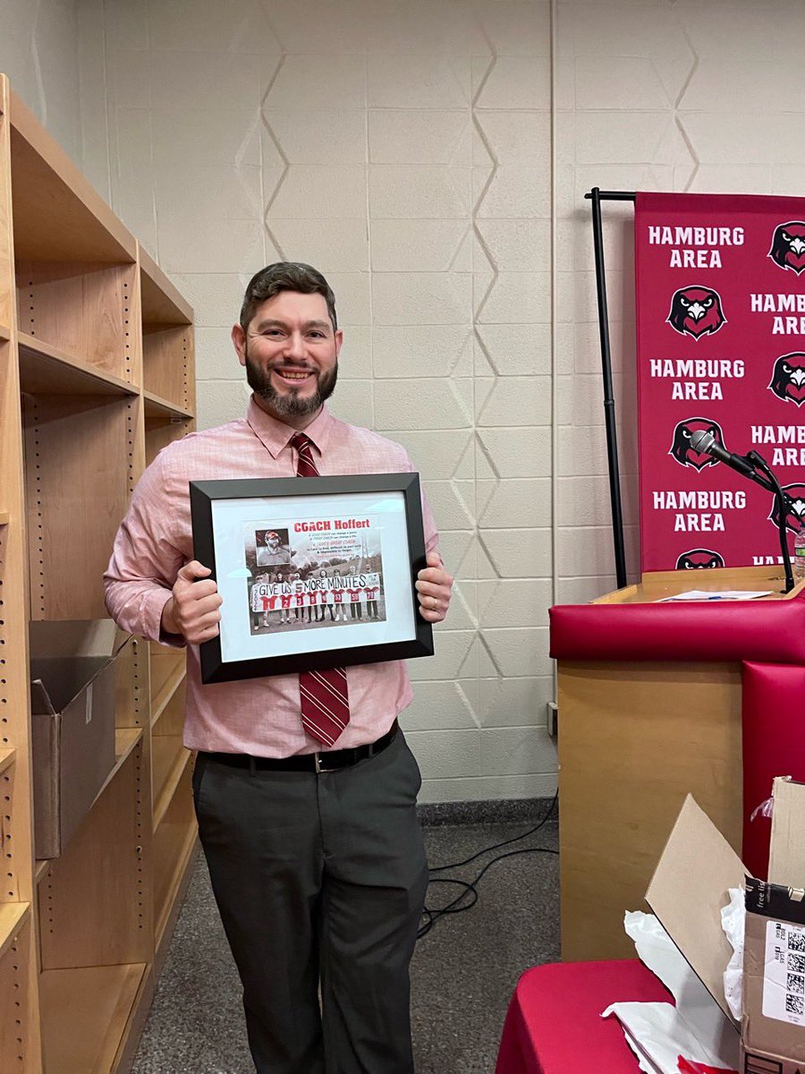 Great banquet last night after a great season on Hawk Hill. Very proud of our players. Great luck to our seniors on their next step. Our amazing team moms blessed me last night with this awesome gift. Now back to that hard work to continue the change and reach our full potential!