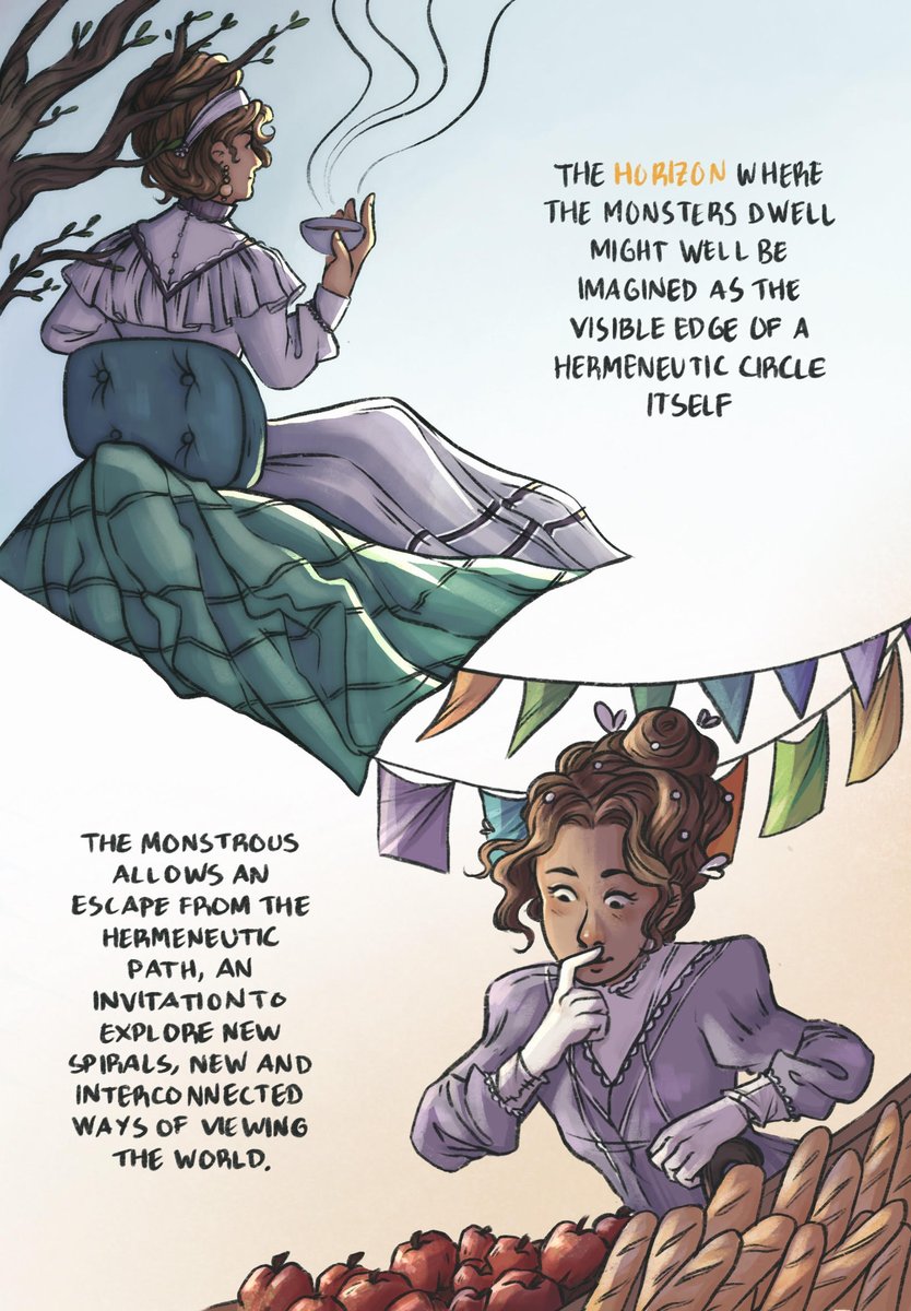 hedgefruit's tweet photo. happy #secretsamol!! i did a little comic about lady es and humanity/monstrousness based on a quote by jeffery jerome cohen from "seven theses of monster culture" for jratsby! https://t.co/dM2XQD6iR6