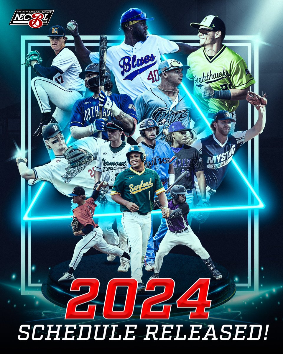 The New England League is excited to announce that the 2024 League Schedule is officially here! We can’t wait to see all of our passionate fans this summer as we celebrate the NECBL’s 30th Anniversary! Full team-by-team schedule can be found by visiting NECBL.com