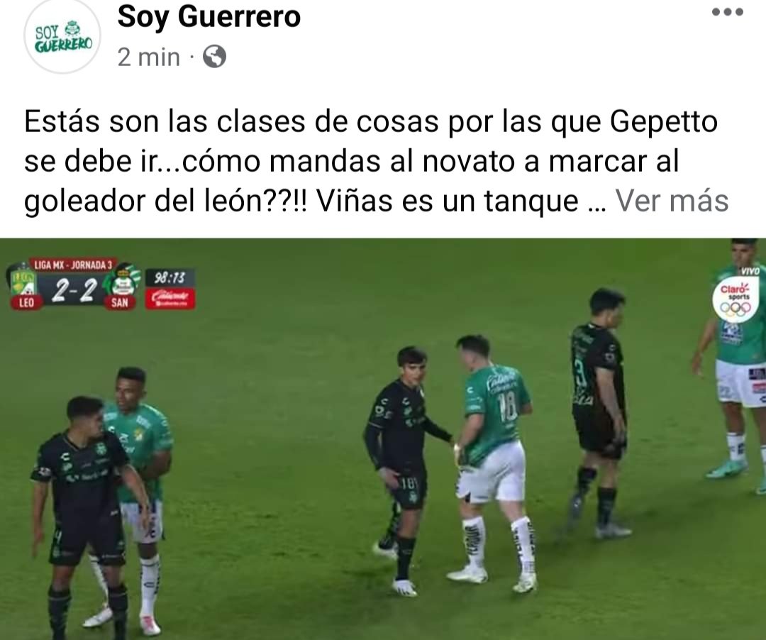 IngMarcoaurelio's tweet photo. @mauriciovr4 La culpa no es de Echeverría, cómo lo mandan marcar al goleador de león? Reppeto no va demostrado nada, santos no juega a nada, no tiene idea de juego. https://t.co/5h9Kw5LCfw
