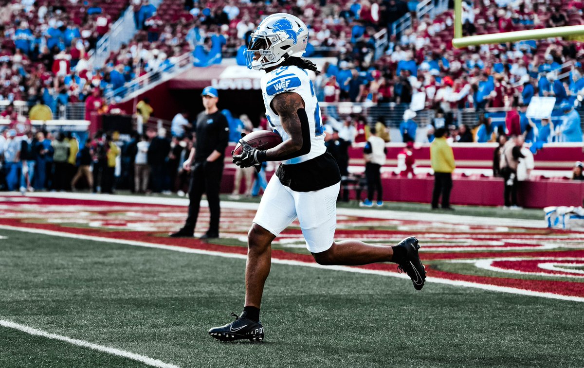 The only rookie in #NFL history to produce a postseason with at least 125 rushing yards, 75 receiving yards and 3 rushing TDs:

- <a href="/Lions/">Detroit Lions</a> RB <a href="/Jahmyr_Gibbs1/">Jahmyr Gibbs</a> 

#AllGrit