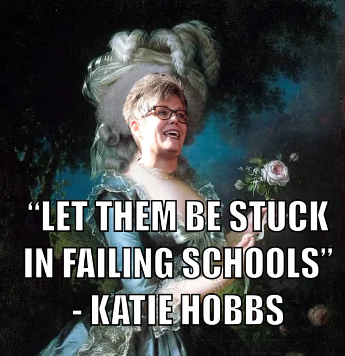 TaylorinAZ5's tweet photo. @GovernorHobbs You’re trying to take away 72K students’ edu funding #ProtectESA https://t.co/cLdCzieIbX