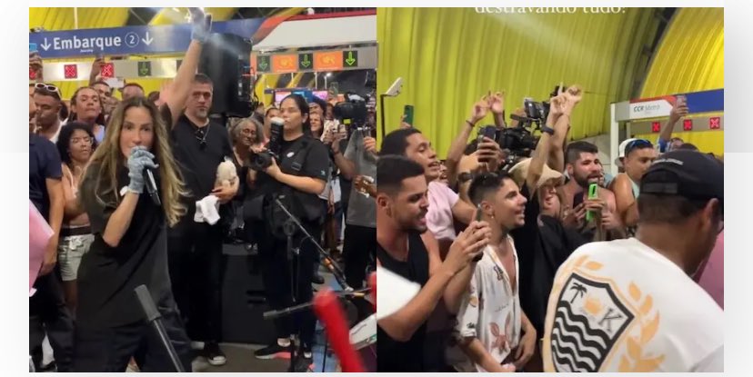 Bolhasney's tweet photo. Num único final de semana Claudia Leitte lançou o lado B do #RealVerso, fez show/arrastão na estação Mussurunga (Salvador), participação no show da Anitta, Bell Marques e Tom Kray (Tomate). Pra finalizar, anunciou a Pipoca da Claudinha!!! ✨💜🤍#DestravaClaudiaLeitte #Destrava https://t.co/FsjVJ6hk1R