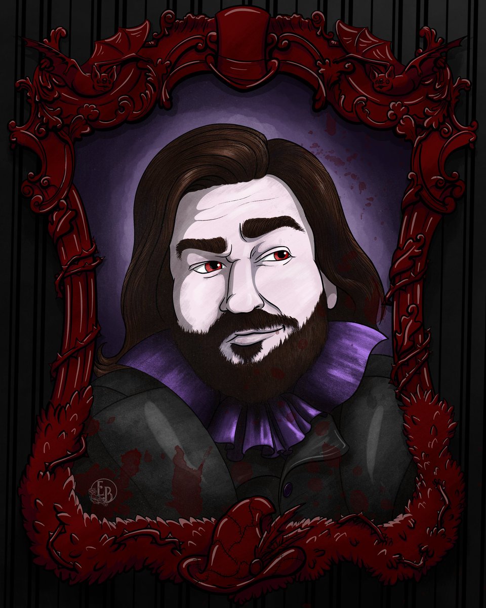 Finally posting my 'What We Do in the Shadows' portrait series. Enjoy the dashing Laszlo Cravensworth 🦇

#whatwedointheshadows #wwdits #laszlo #laszlocravensworth #vampire #mattberry #bat #illustration #characterillustration #whatwedointheshadowsfanart #emilybarksdaleart