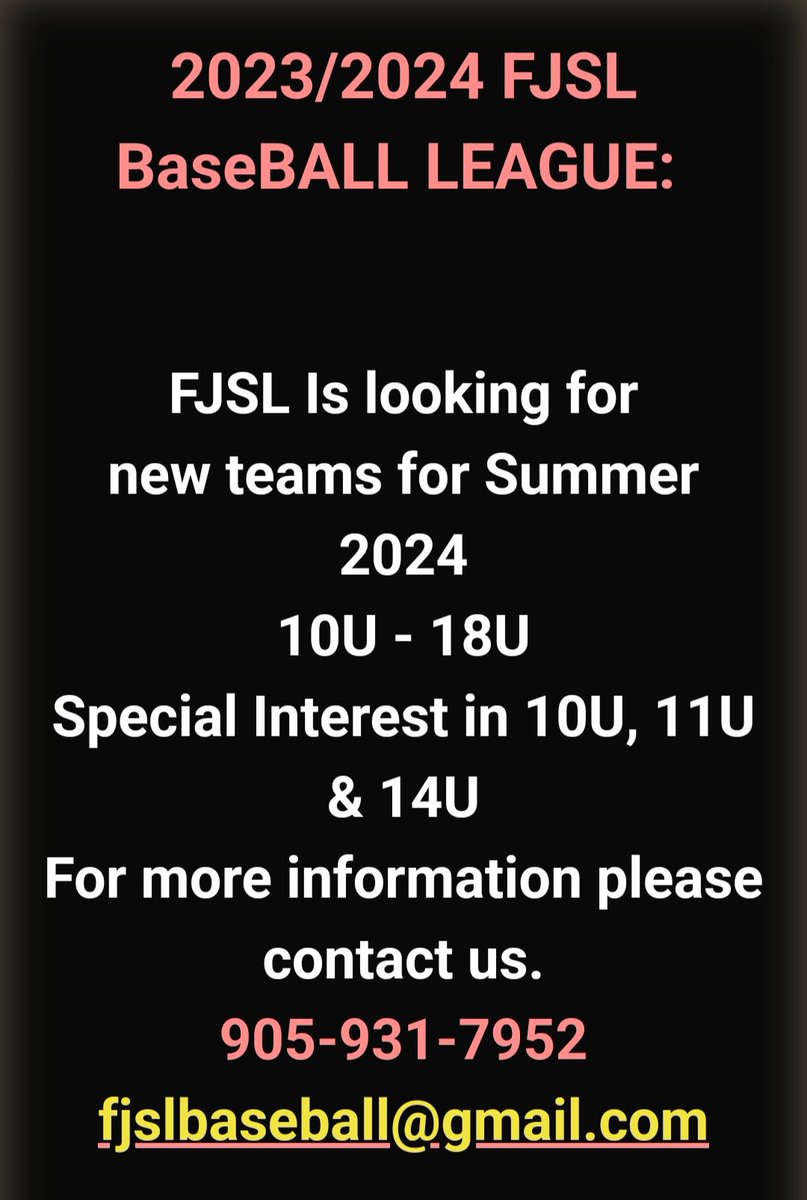 FJSL Baseball League (@FJSLbaseball) on Twitter photo 2024-01-29 01:13:45