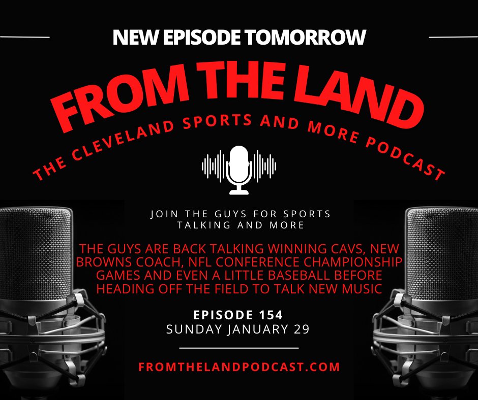 New Episode Tomorrow! 

Guys are talking #Cavs , New #Browns Coach , #Guardians , #NFL playoffs and new music

#ftlpod #Spotify #sportstalk #funny #newmusic #justintimberlake #frenchcountrymusic #shanesmith #wyattflores