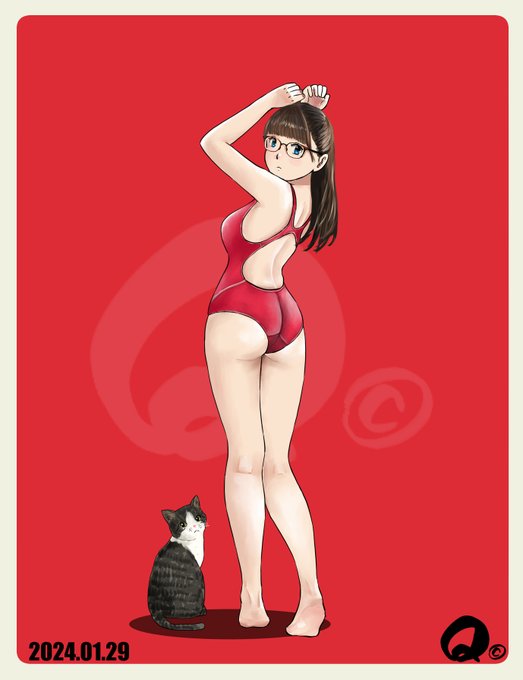 1/29㊊のモカちゃん
今週もよろしくお願いしま～す
今日の競泳水着は情熱の赤❣😚 