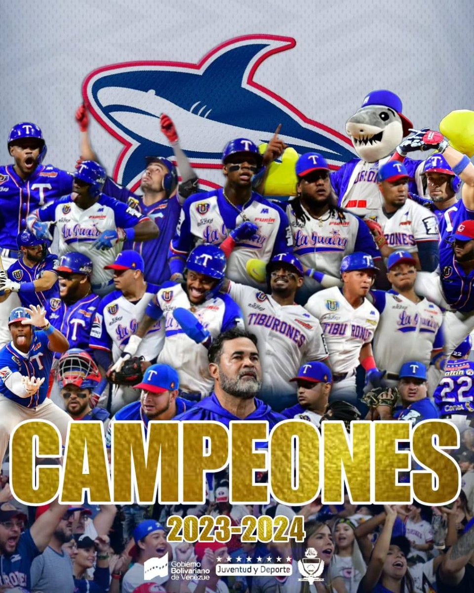 Felicito al equipo Tiburones de La Guaira, que han conquistado su 8vo título. ¡Campeones de la Liga Venezolana de Béisbol Profesional 2023 -2024! Muchachos lo lograron han colocado el béisbol en alto y demostraron que el deporte es una ventana de unión y recreación para todos los…