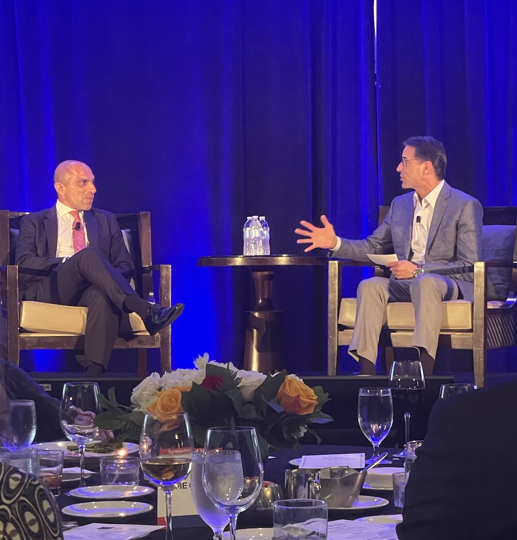It was an honor to have <a href="/CFTCbehnam/">Rostin Behnam</a> kick off #SOTI2024 during our Chairman's dinner tonight!

Chairman Behnam spoke about CFTC’s current rulemaking agenda including crytpo, VCMs, AI, &amp; Basel III.

Thank you to <a href="/CMEGroup/">CME Group</a> for sponsoring tonight's dinner!