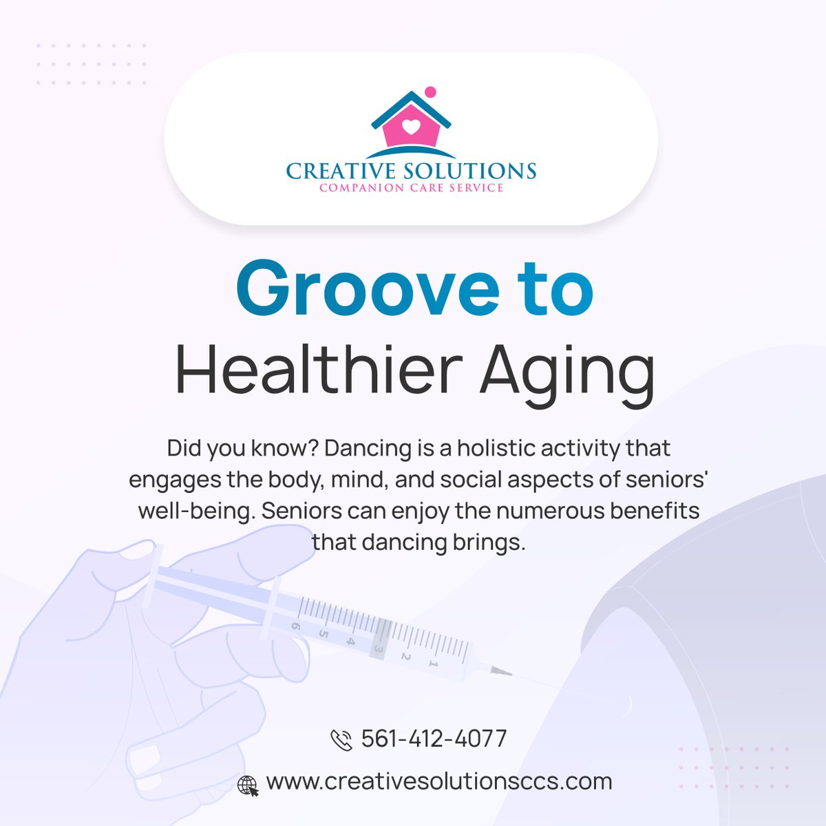 Dancing offers a range of physical, mental, and social benefits for seniors, contributing significantly to their overall well-being. It's beneficial with arthritis or joint stiffness.

#PalmBeachHomeHealthCare #MiamiHomeHealthCare #SeniorWellness #DanceForHealth #HappyAging