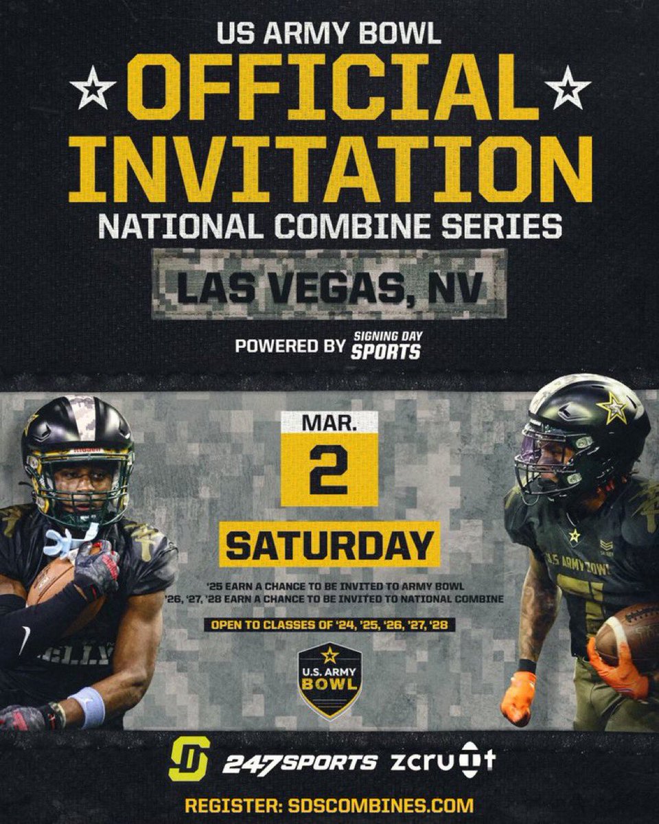 Appreciate the invite @JJKilgore_SDS and the opportunity to compete ….. @ArmyBowlCombine @Utah_Prospects @PrepRedzoneUT @PrepRedzoneNV @EmmettWhite_32 @CoachIvan14 @TheUCReport @247recruiting @levelupelitesFB @GameChangerAth @KyleMorgan_XOS @footwork_king1 @taylor_searels…