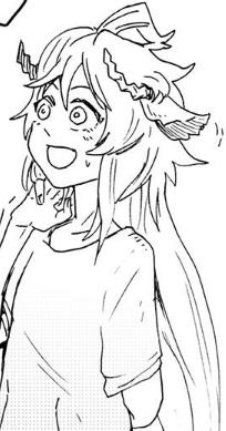 A kiss?!

Preposterous!
That's bound to get a reaction out of her for sure!

Her tail beginning to wag from side to side just from the gesture alone.

Too many conditions being met for the sheep to get excited for.

“ Ah … ? ”