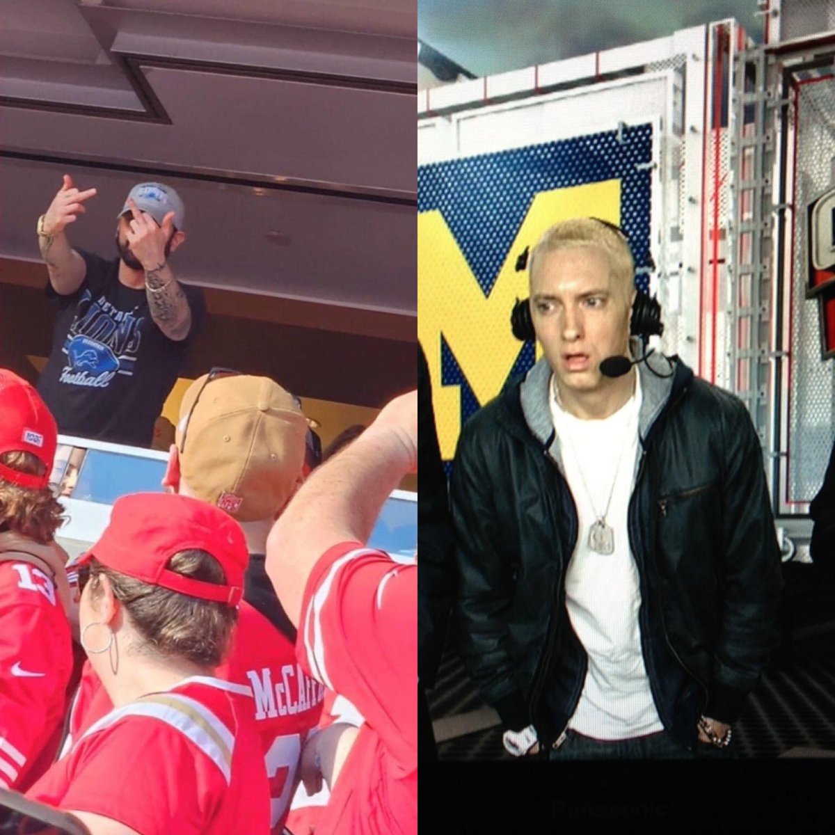 REFLOG18's tweet photo. Eminem 

first half                          second half https://t.co/3KU1t0NcQy