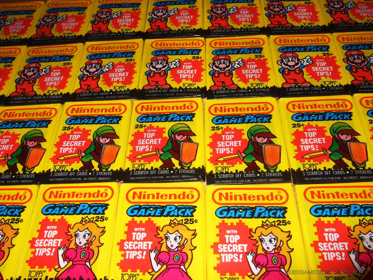 matthewhenzel's tweet photo. Anyone else collect these #Topps #Nintendo #GamePacks as kids? Also, does anyone have an extra #5 for trade/sale? I think I mistakenly gave it   away when throwing in extras with eBay sales a few years back. https://t.co/ltGtmAlrOG