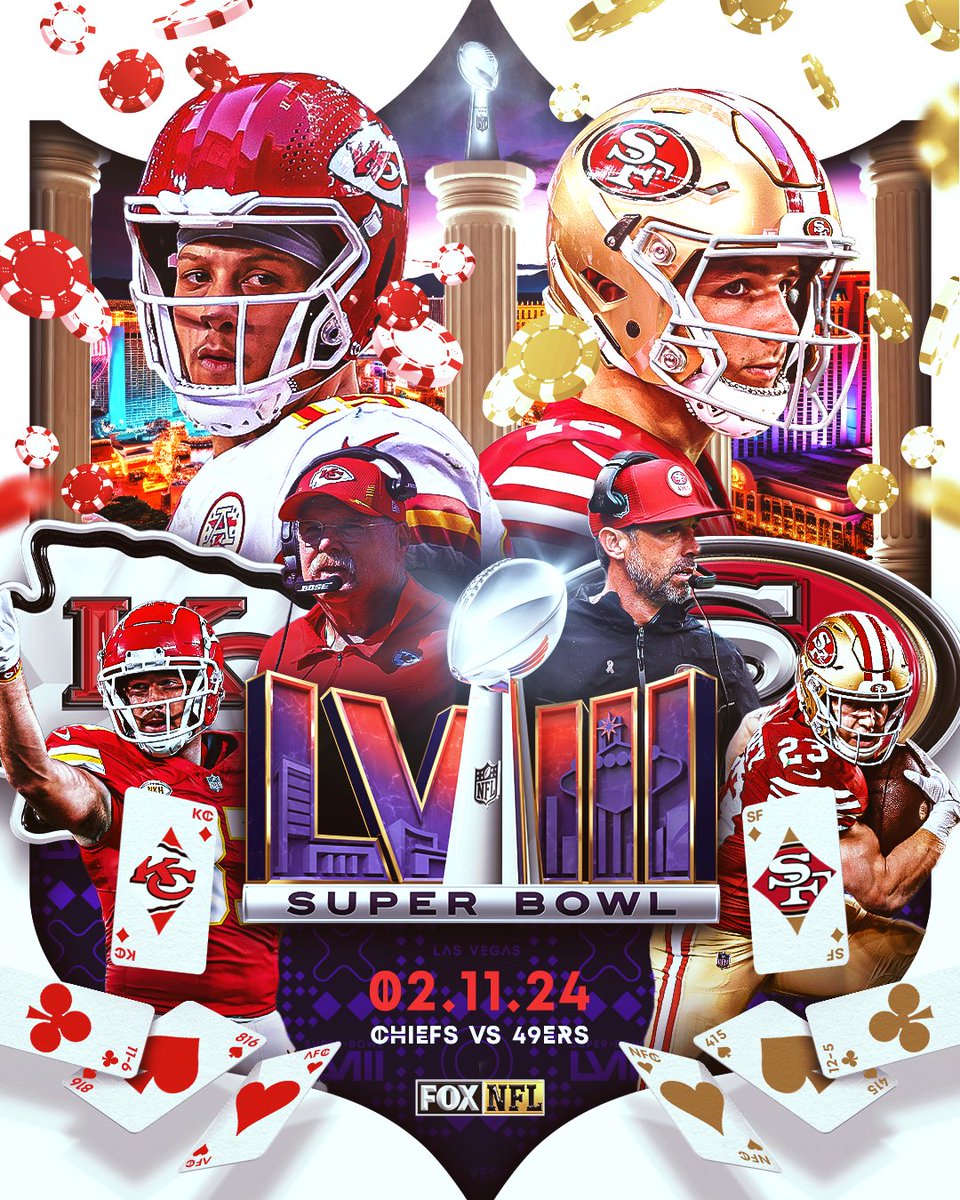 SUPER BOWL LVIII IS SET. 🎰🎲

<a href="/Chiefs/">Kansas City Chiefs</a> x <a href="/49ers/">San Francisco 49ers</a>