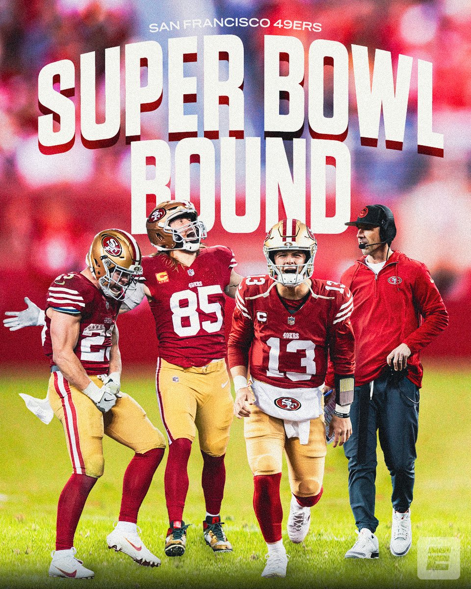 ESPNNFL's tweet image. THE SAN FRANCISCO 49ERS ARE HEADED TO SUPER BOWL LVIII‼️