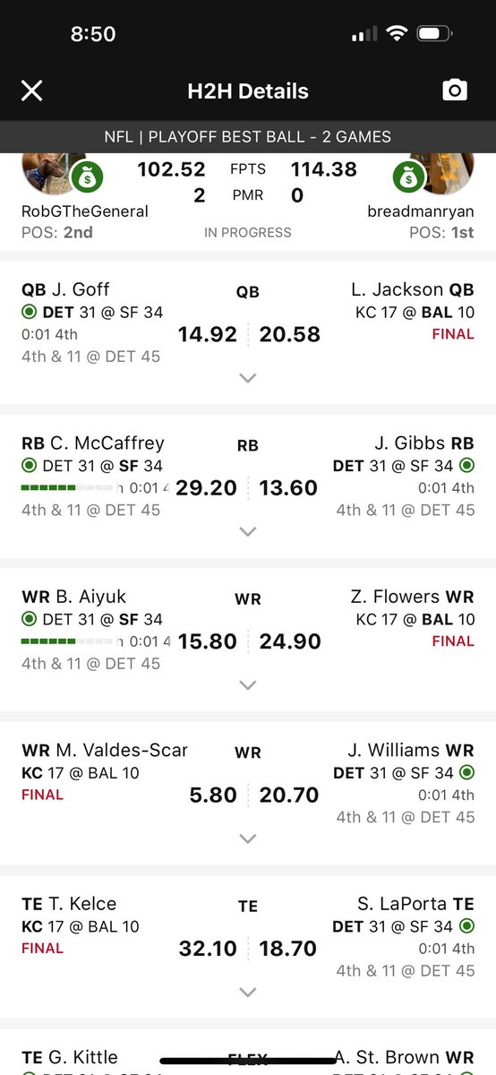 Elijah Mitchell’s vulture TD of McCaffery and Goff throwing a garbage TD to J. Williams cost me a trip to the @DrafKings #bestball #SuperBowl uuugghh