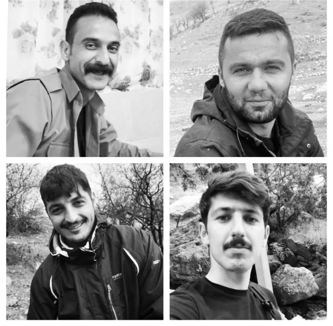 Sie wurden hingerichtet.

Die Islamische Republik Iran hat gerade Mohsen Mazloum, Pejman Fatehi, Vafa Azarbar und Mohammad Faramarzi hingerichtet.

Fuck the Islamic Republic.