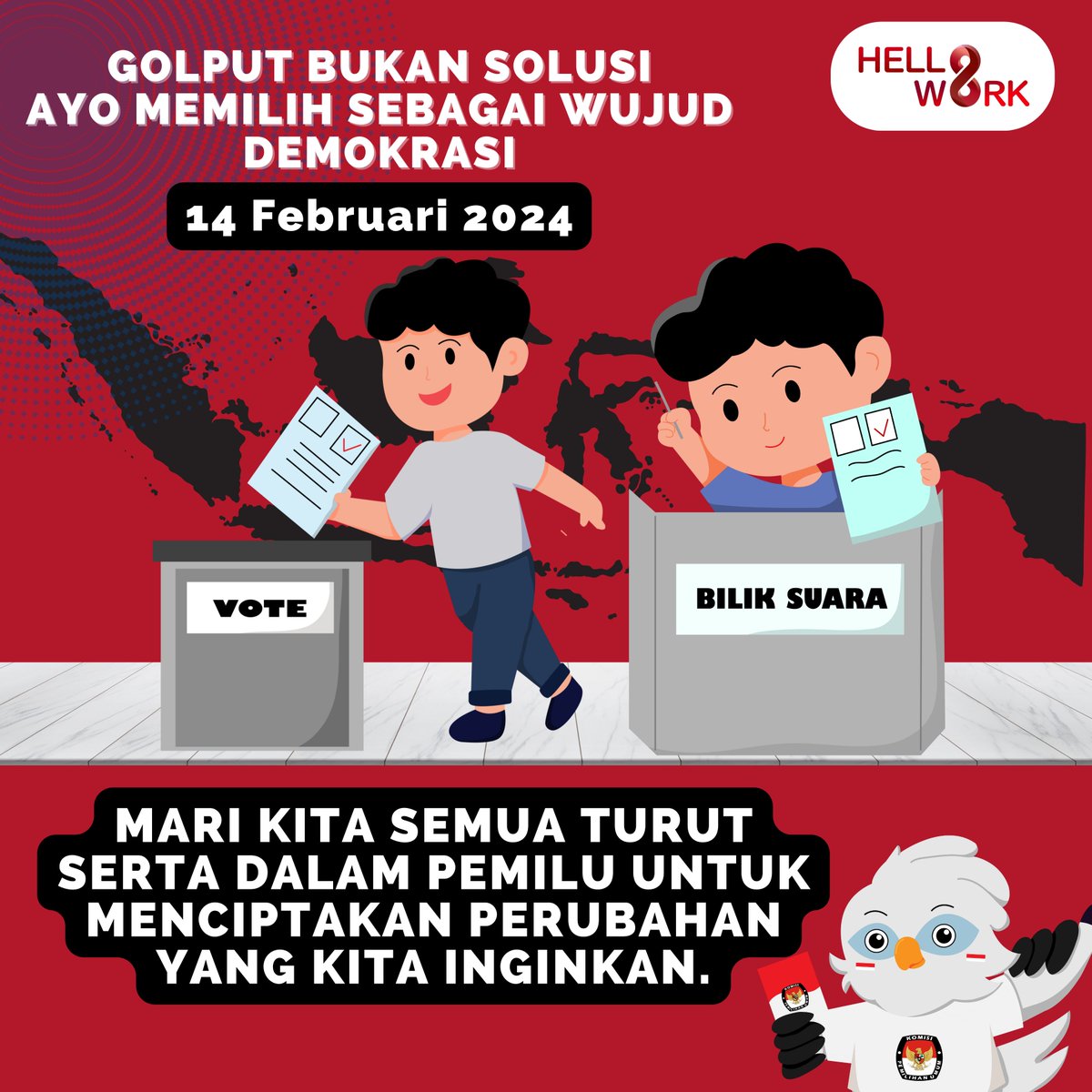 hellowork_asia's tweet photo. Pemilu 2024 | Hellowork - Asia

Dengan pemilu, demokrasi dianggap sistem yang menjamin kebebasan warga negara terwujud melalui penyerapan suara sebagai bentuk partisipasi publik secara luas. https://t.co/nHfNNTRJRY