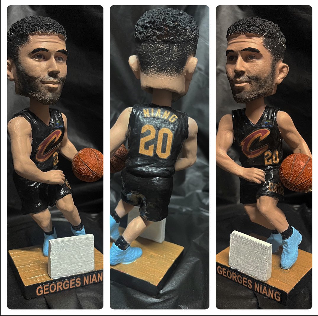 BellBobbles's tweet image. New personal custom #bobblehead - @GeorgesNiang20 from his game on 1/17 against the Bucks, dude was strokin the rock with 33 pts!