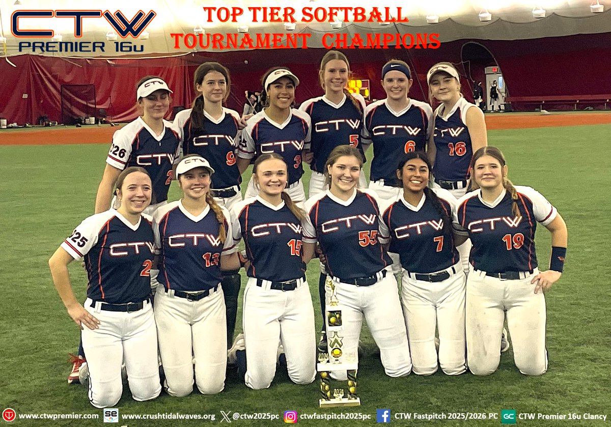 Today these athletes decided nothing would stop them from winning the Top Tier Softball Tournament Championship. They out scored their opponents 43-11. Every one of these girls played an important role this weekend. CONGRATULATIONS!!!! We couldn’t be prouder of you!