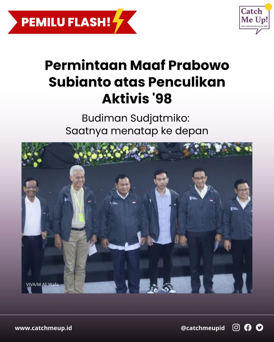 catchmeupco's tweet photo. We're getting THIS CLOSE to D-Day Pemilu. 

Semingguan kemaren, ini cerita yang terjadi di circle-nya 01, 02, dan 03. Sikatttt!!! https://t.co/TsXlsdOpDa