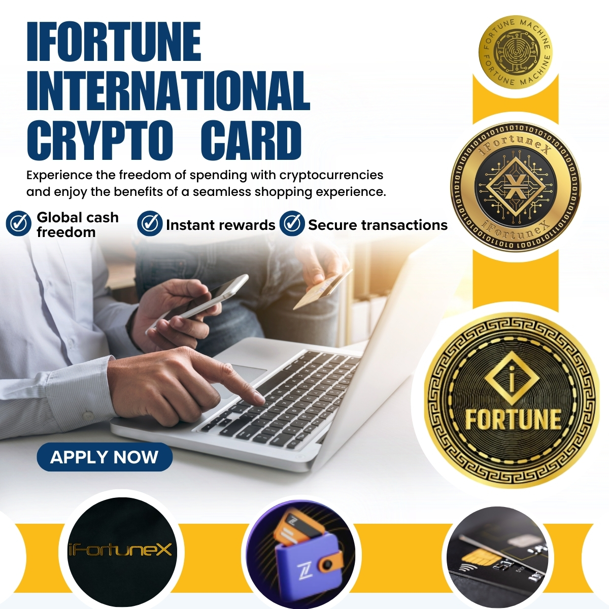 Go Global with IFC Card: ATM Access, Secure Shopping, Endless Possibilities! #FizenWallet #IFCPower #SimpleTransactions #FortuneMachineApp #WealthJourney #DailyPower #iFortuneApp #IFCCryptoCard #SecureShopping #MultiCurrencyFreedom #cryptocoinexchange #cryptocoinscommunity